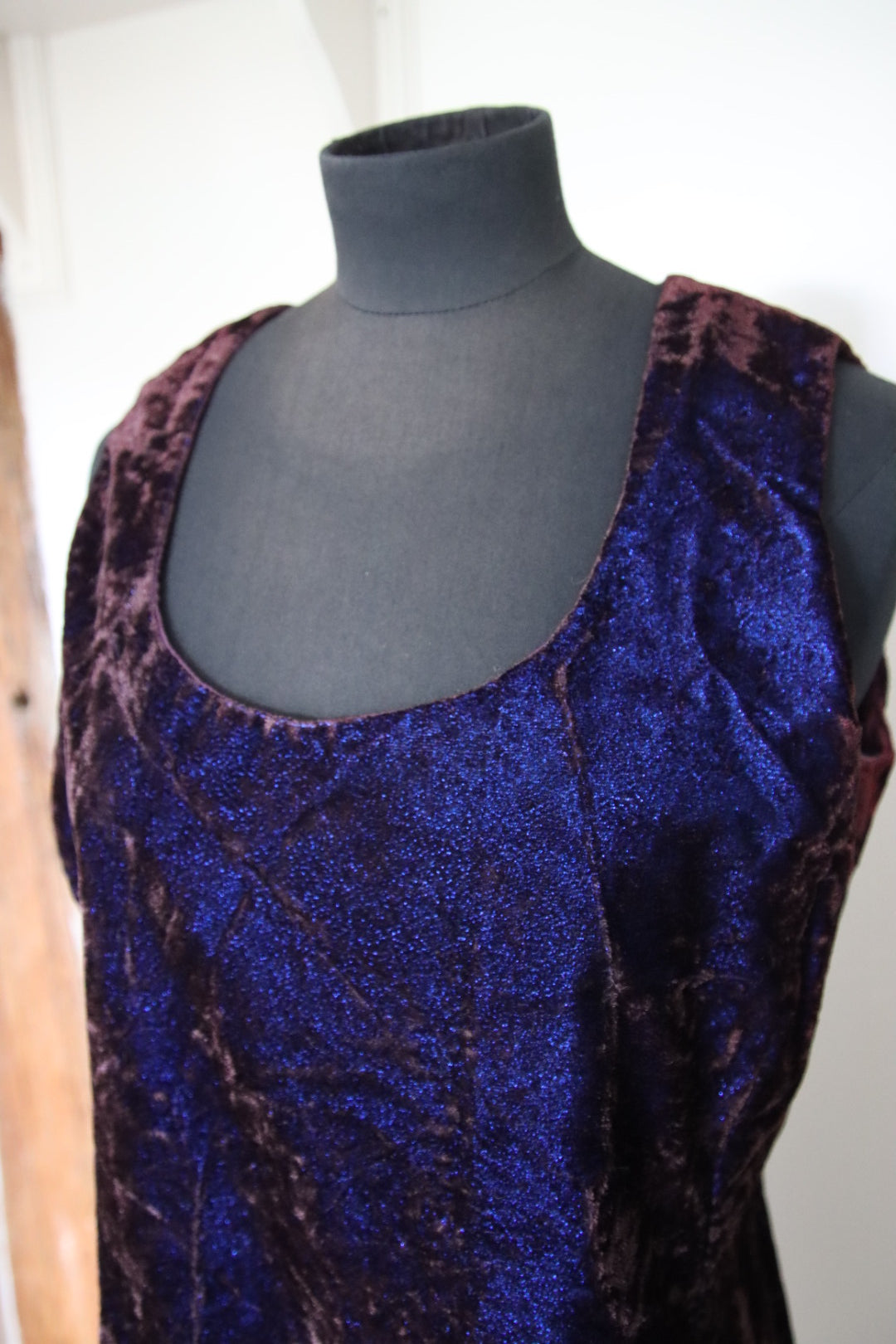 Robe velour bleu violette vintage - Foxyfrip