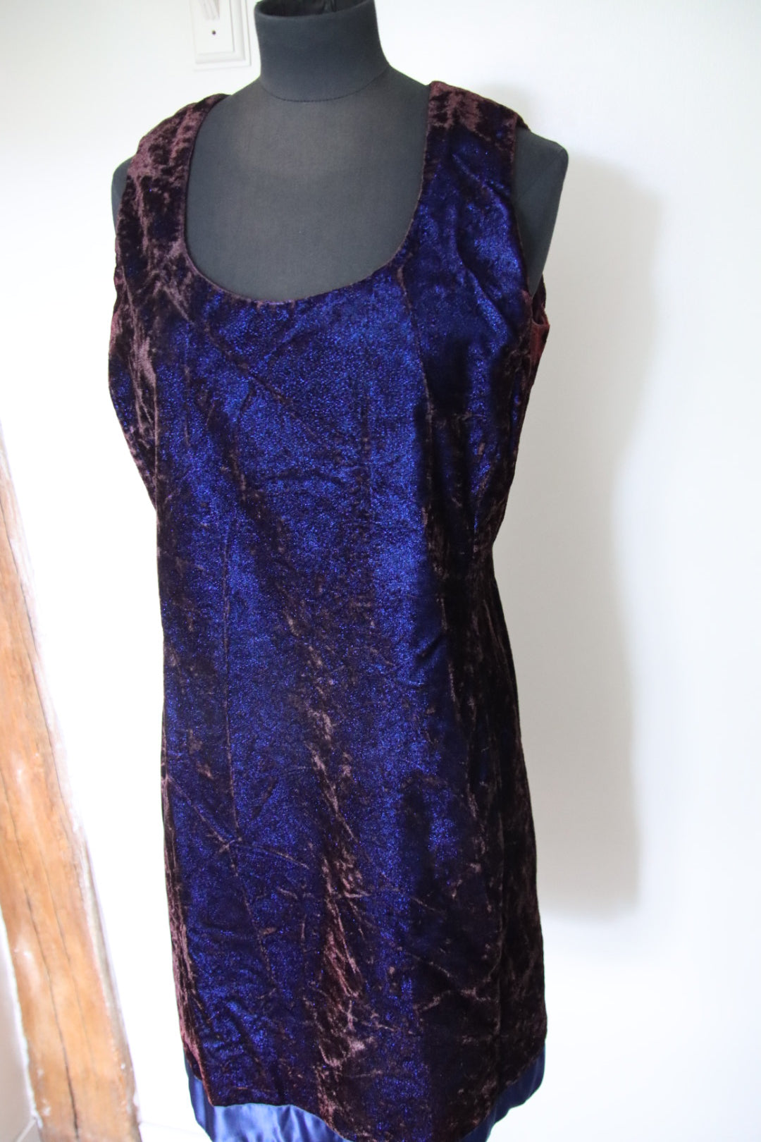 Robe velour bleu violette vintage - Foxyfrip