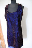 Robe velour bleu violette vintage - Foxyfrip