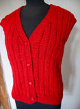 Gilet rouge sans manches vintage