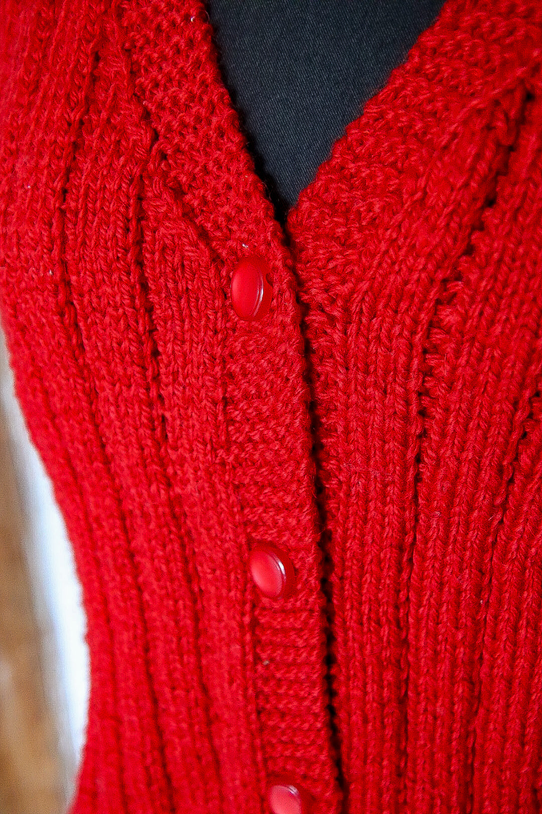 Gilet rouge sans manches vintage