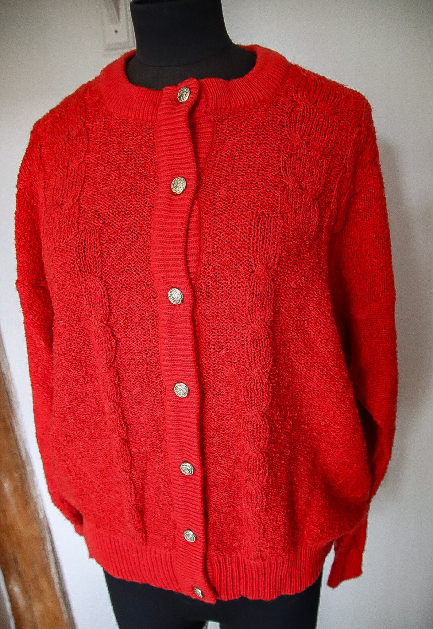 Cardigan rouge vintage