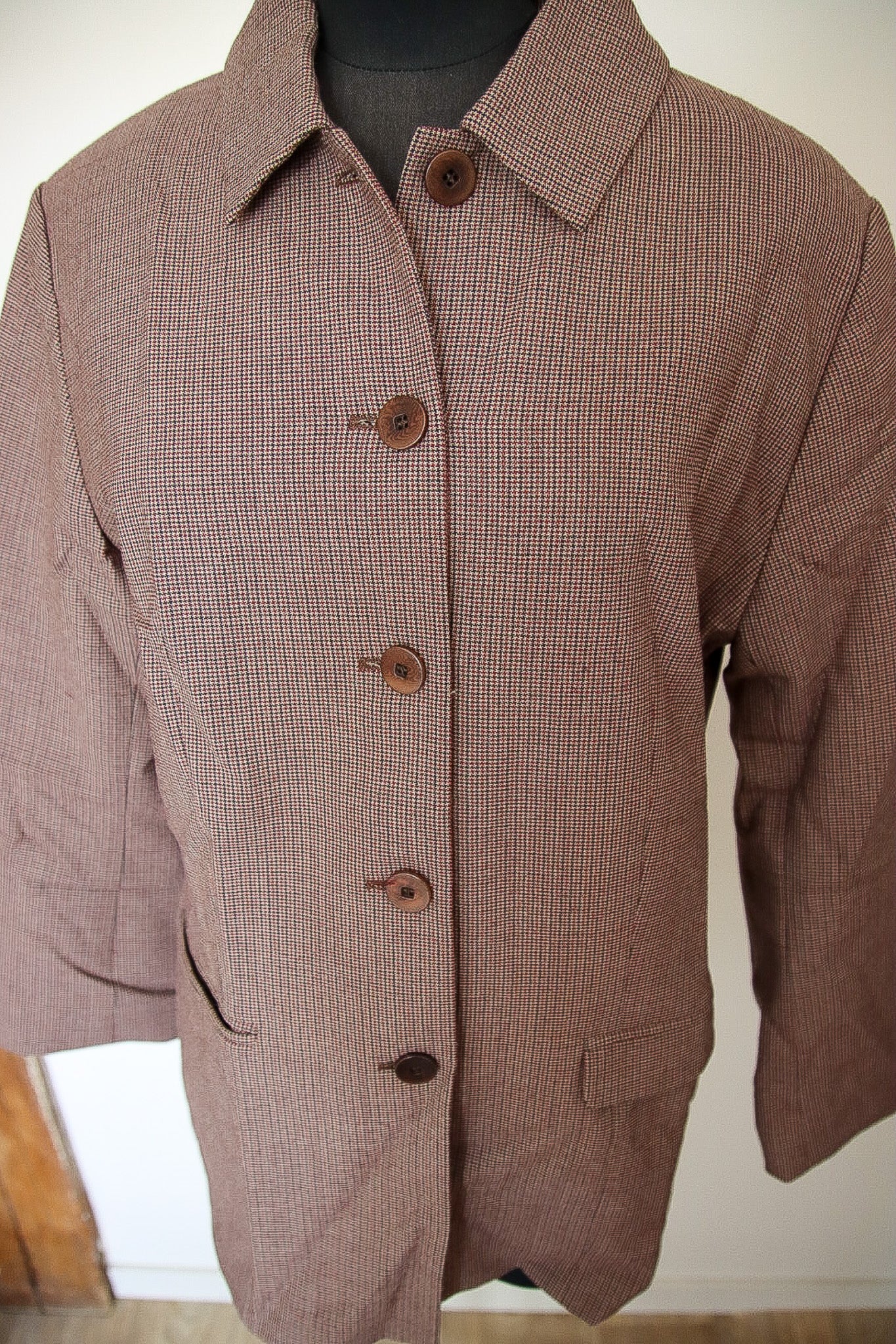 Blazer à carreaux vintage