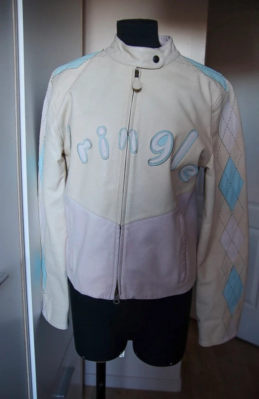 Veste Y2K en cuir vintage